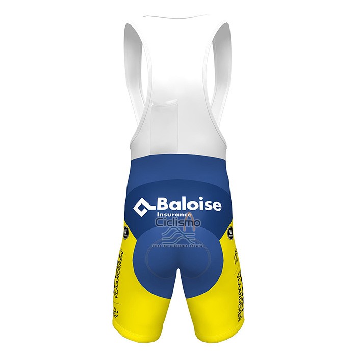 Sport Vlaanderen-Baloise Ropa Ciclismo Culotte Largo 2022 Hombre Mangas Largas Azul AMarillo